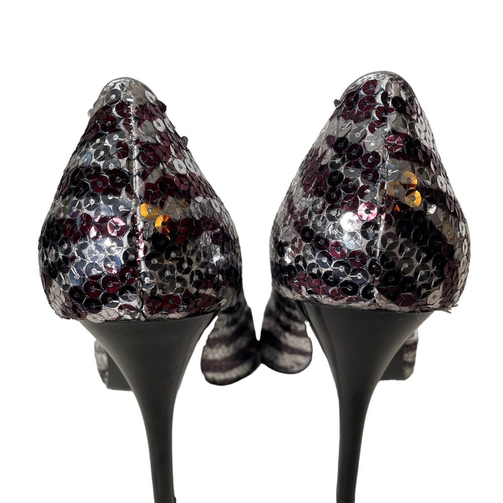 Colin Stuart Sequin Zebra Pointed Toe D’orsay Pum… - image 3